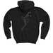 Youth Hoodie & Crew Neck, a Black Youth Pullover Hoodie (back-view)