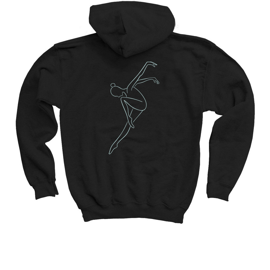 Youth Hoodie & Crew Neck, a Black Youth Pullover Hoodie (back-view)