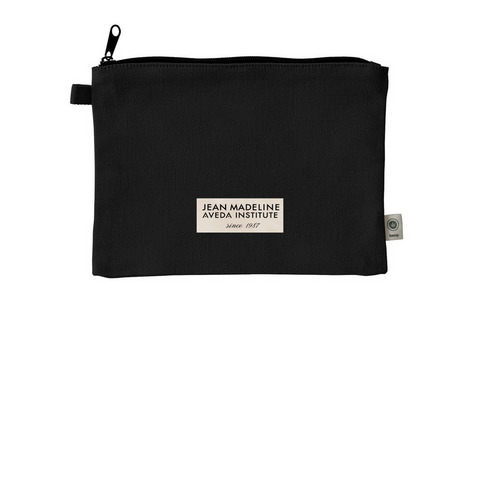 Jean Madeline Makeup Bag, a Black 9"x7" Hemp Blend Pouch