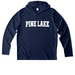 Pine Lake Classic Block in White - UV Gear, a True Navy UV Performance Long Sleeve Hoodie