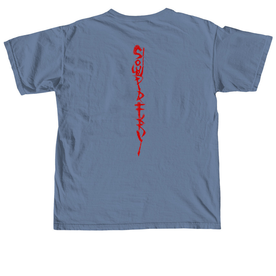 Sound And Fury, a Blue Jean Comfort Colors Unisex Tee (back-view)