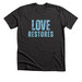 LOVE RESTORES - light blue, a Dark Grey Heather Premium Unisex Tee