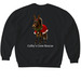 Bison Holiday Crewneck, a Black Softstyle Crewneck Sweatshirt (back-view)