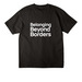 Beyond Borders, a Black Unisex Heavyweight Tee (back-view)