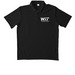 WIT., a Black Unisex Performance Polo