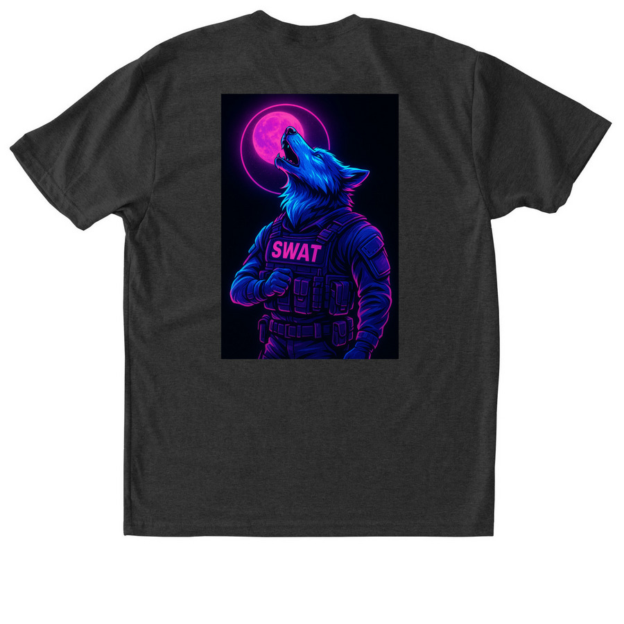 Blue Cell, a Vintage Black Triblend Unisex Tee (back-view)