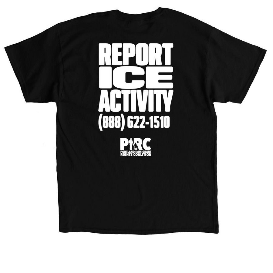 PIRC T-Shirt, a Black Classic Unisex Tee (back-view)