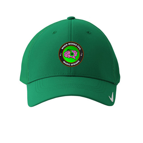 When Words Fail Music Speaks Hat, a Apple Green Printed Nike Dri-FIT Legacy Performance Cap
