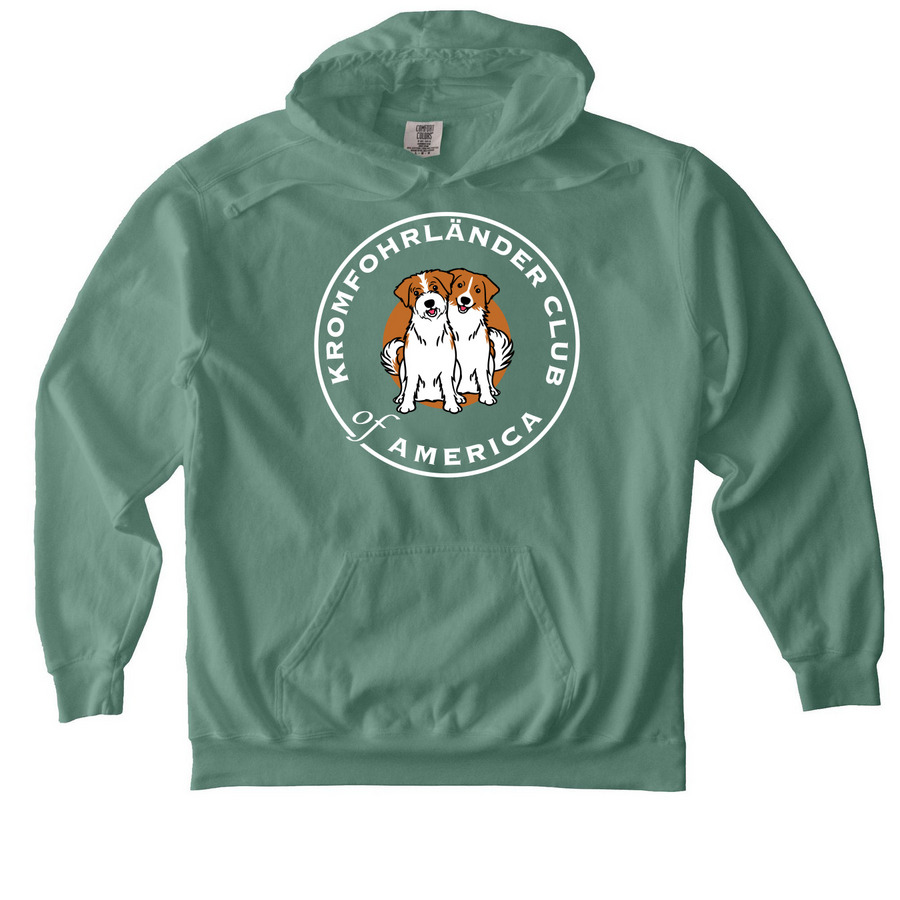 Sweatshirts & Shirts with Front Only Print, a Light Green Comfort Colors Pullover Hoodie