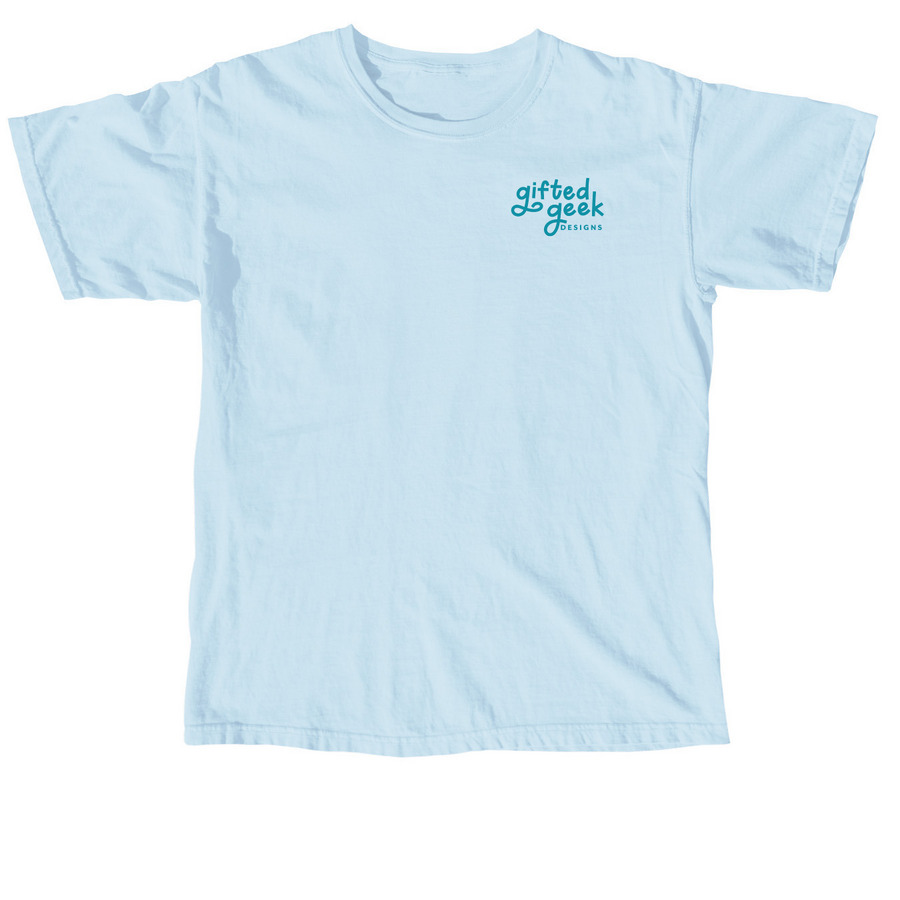 Gifted Geek Designs Logo - Teal, a Chambray Comfort Colors Unisex Tee
