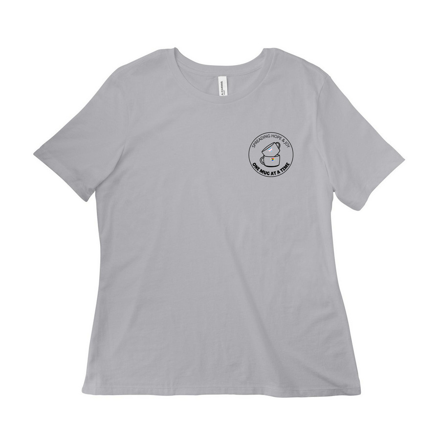 I Joined the Project, a Solid Athletic Grey Women?s Relaxed Cotton Tee