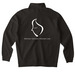 ANEW Face Design Sweatshirts, a Black Midweight Quarter Zip Pullover (back-view)