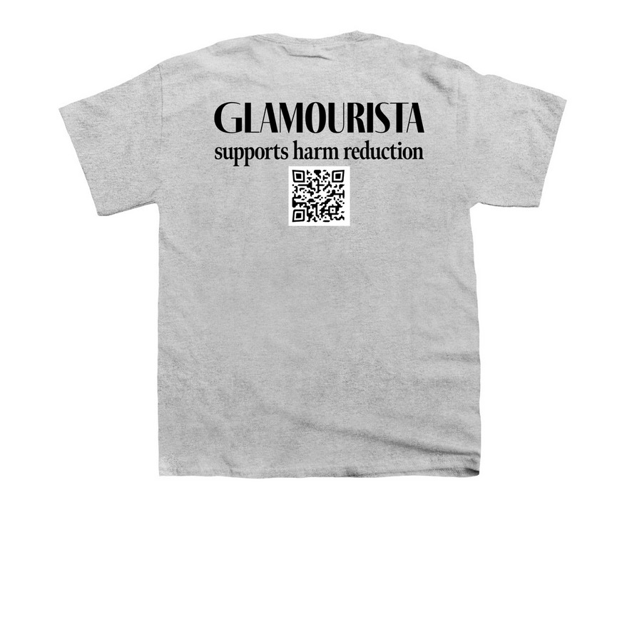 Glamourista Tee, a Sport Grey Youth Unisex Tee (back-view)