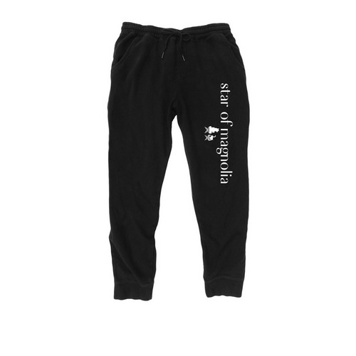 Star of Magnolia - Joggers, a Black Midweight Fleece Joggers