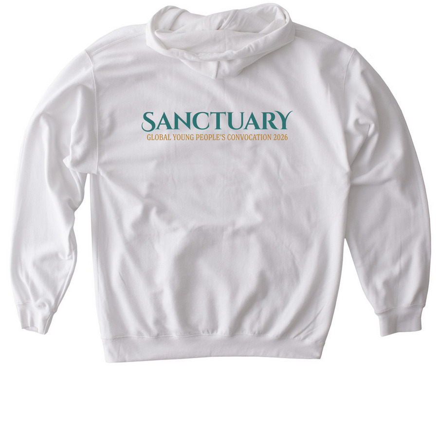 Exodus 15:17 Hoodie, a White Gildan Softstyle Pullover Hoodie (back-view)