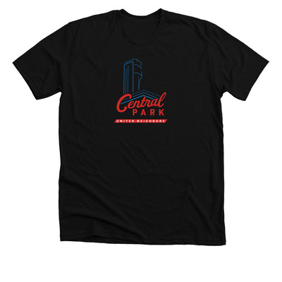 Central Park United Neighbors, a Solid Black Blend Premium Unisex Tee