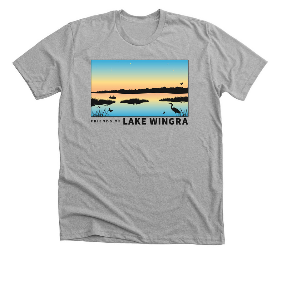 Friends of Lake Wingra T-shirts, a Athletic Heather Premium Unisex Tee