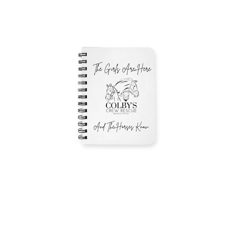 The Girls Are Here Notebook, a White Spiral Notebook