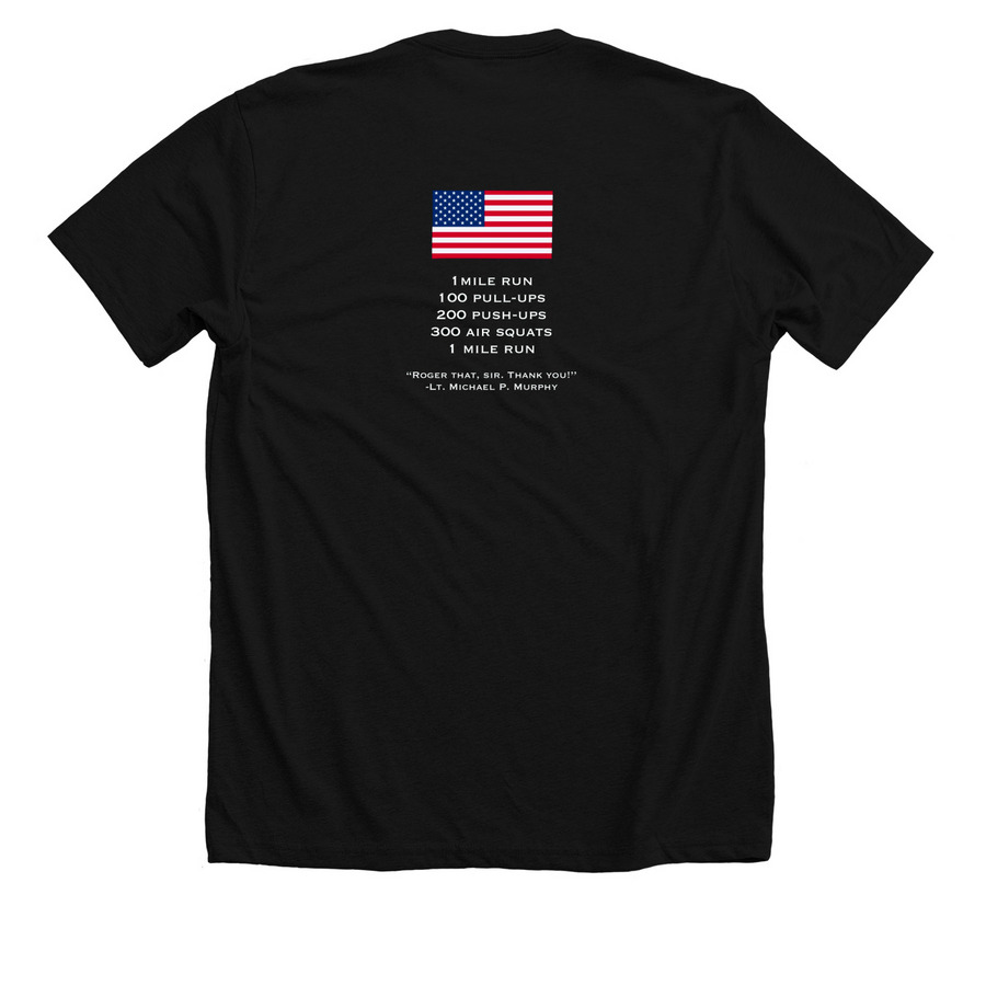 MURPH 2026, a Solid Black Blend Premium Unisex Tee (back-view)
