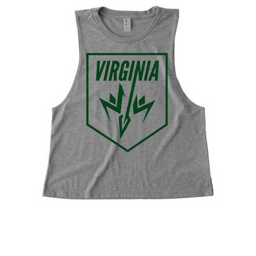 VRDN Shield (Green), a Aluminum Grey Allmade Eco Triblend Women?s Muscle Tank