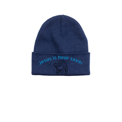 Jesus is so much good, a Azure Printed Base Camp Beanie