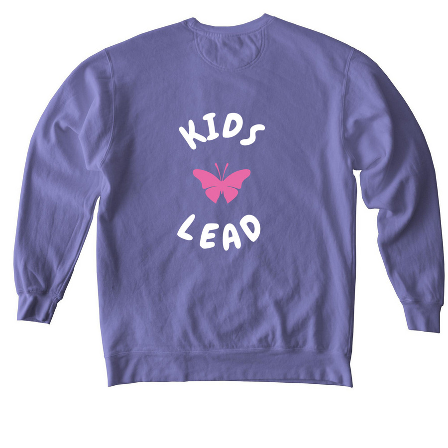 CONNECTION, a Violet Comfort Colors Crewneck Sweatshirt (back-view)