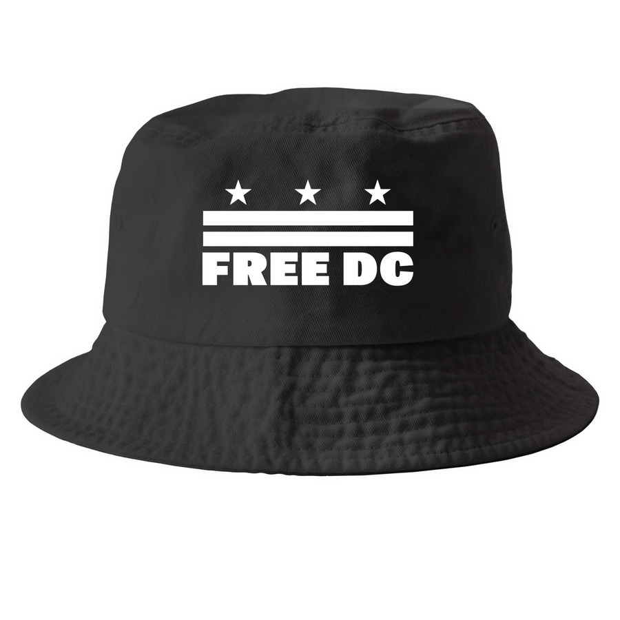 Free DC Hats, a Black Printed Bucket Hat