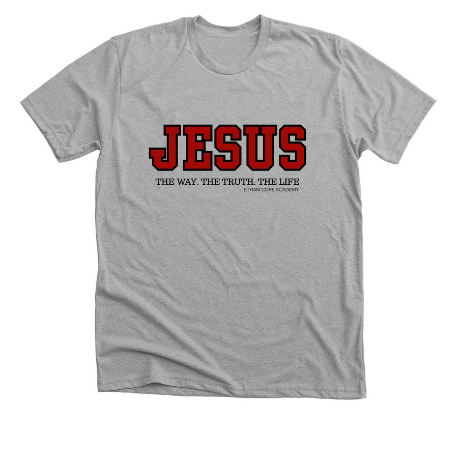 Jesus Tee, a Athletic Heather Premium Unisex Tee