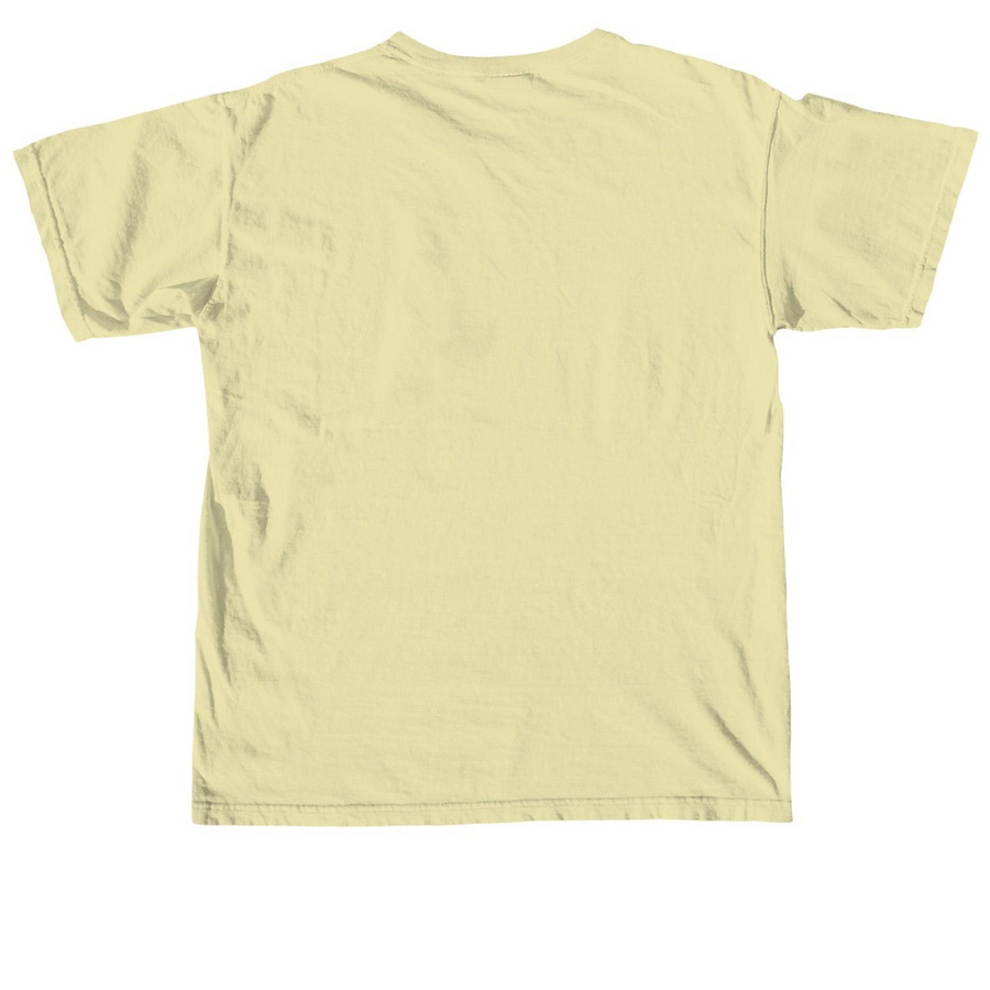 Childhood Cancer is Trash, a Butter Comfort Colors Unisex Tee (back-view)