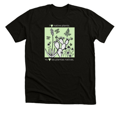 Plantas nativas shirt, a Solid Black Blend Premium Unisex Tee