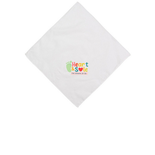 Heart & Sole- Bandanas, a White Cotton Bandana