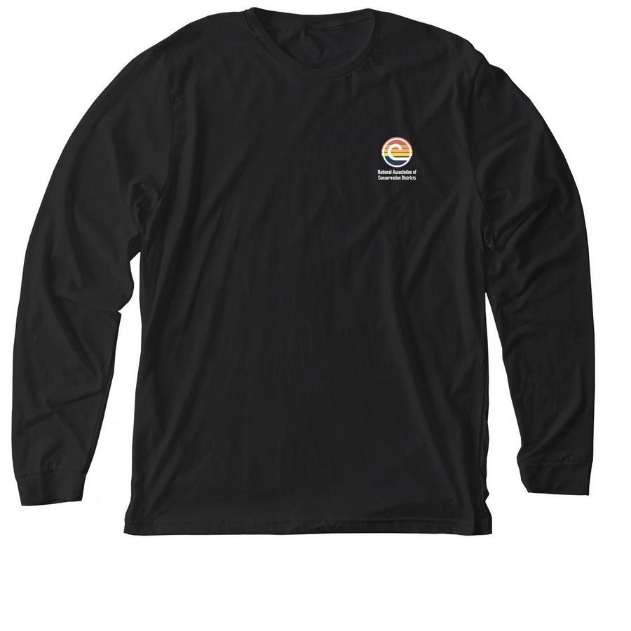NACD 1970's Retro Sunset Logo, a Solid Black Blend Premium Long Sleeve Tee