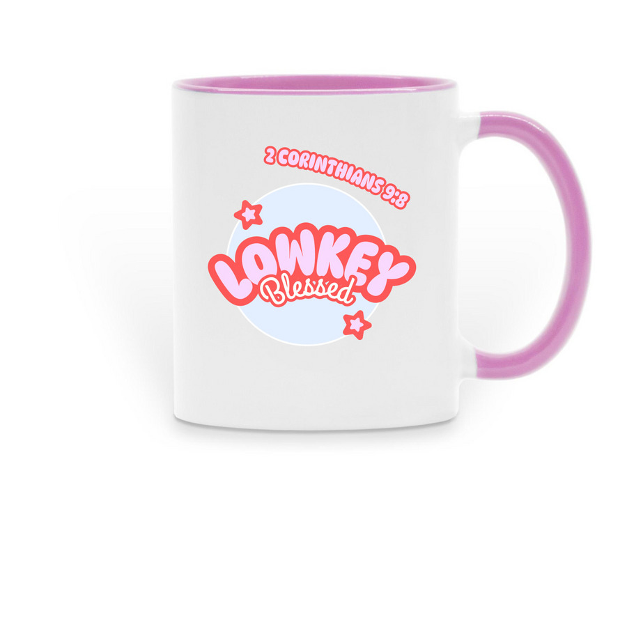 Blessed&nbsp;, a Pink Two-Tone Ceramic Mug