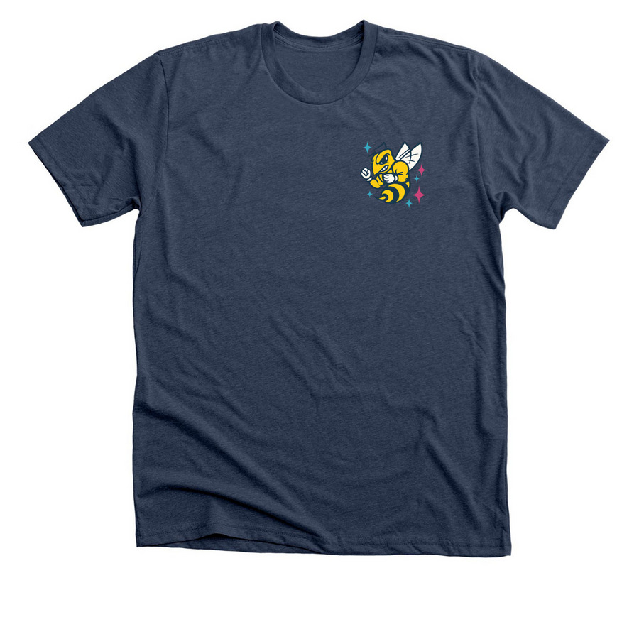 French & Francophone Swag, a Heather Navy Premium Unisex Tee