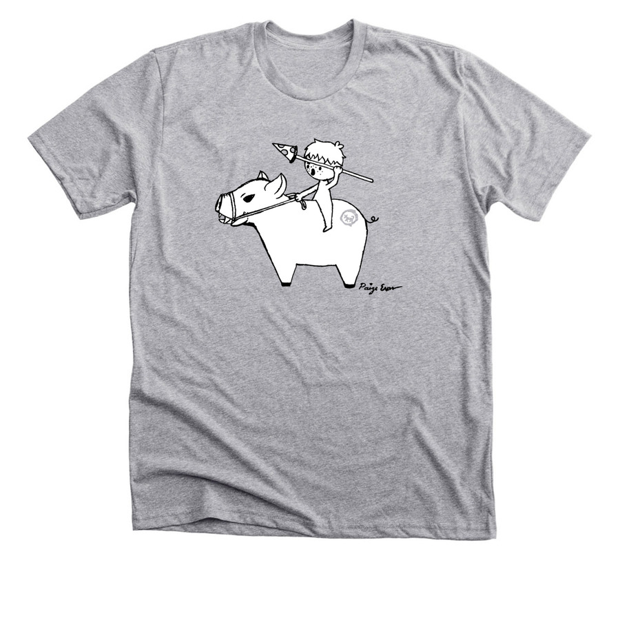 Pizza Charge, a Athletic Heather Premium Unisex Tee