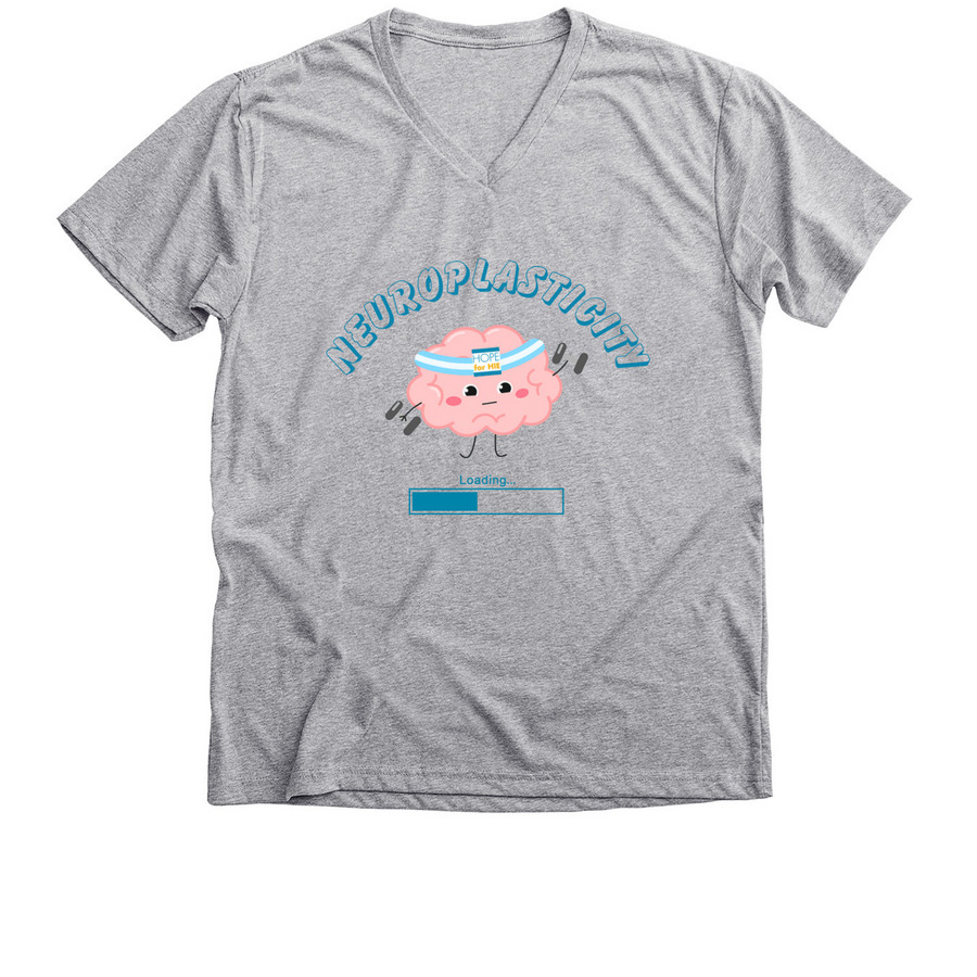 Neuroplasticity: Loading, a Athletic Heather Premium V-Neck Tee
