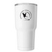 CRANE COUNT TUMBLER, a White Insulated Tumbler (back-view)
