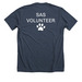 SAS Volunteer Gear, a Heather Midnight Navy Premium Unisex Tee (back-view)