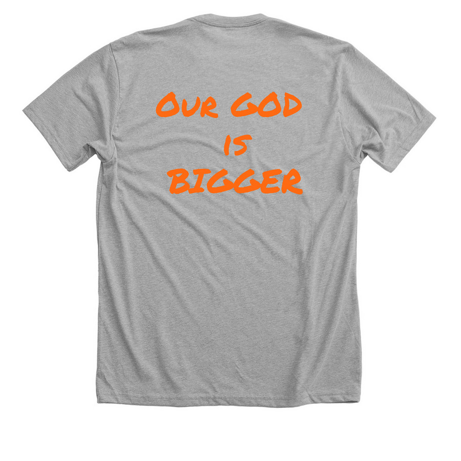 Cledus Joe STRONG, a Athletic Heather Premium Unisex Tee (back-view)