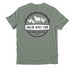 Shalom Acres Farmwear, a Matcha Green Allmade Organic Cotton Unisex Tee (back-view)