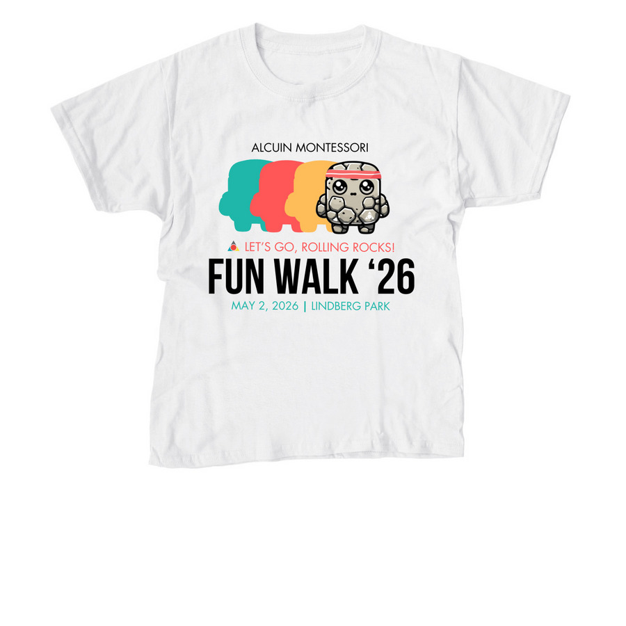Fun Walk '26, a White Youth Unisex Tee