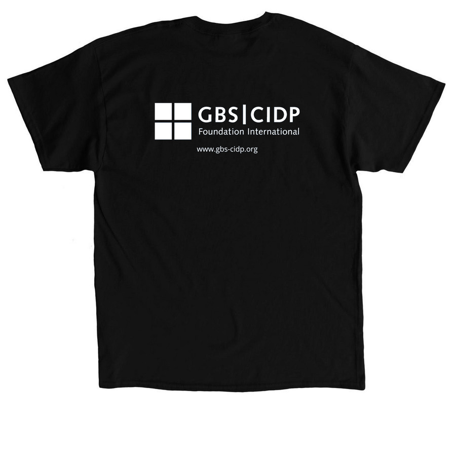Plasma Saves Lives, a Black Classic Unisex Tee (back-view)