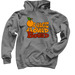 Orange Mound Bound, a Charcoal Pullover Hoodie