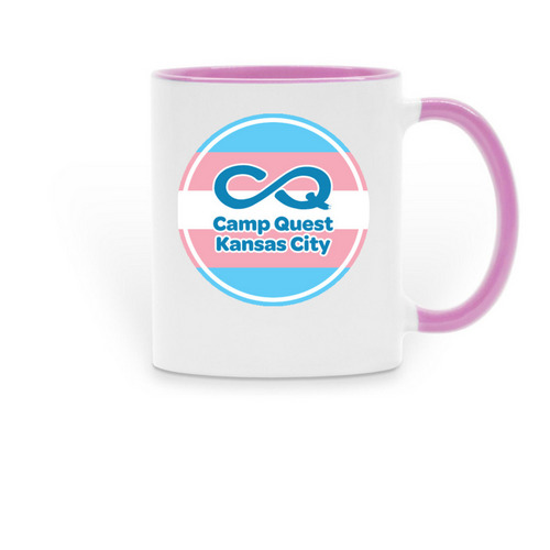 CQKC Trans Pride Mug, a Pink Two-Tone Ceramic Mug