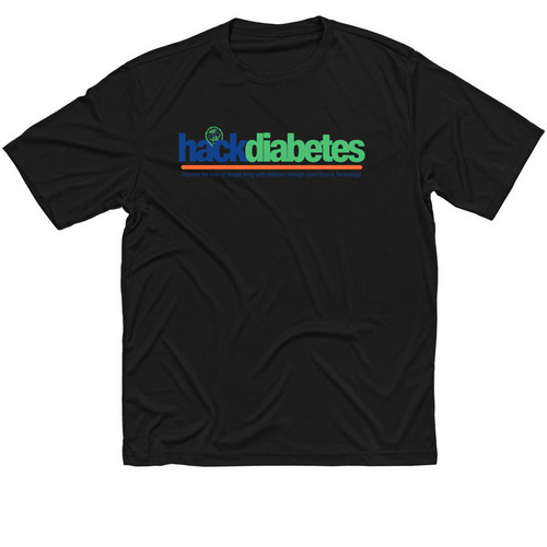 HackDiabetes, a Black Classic Performance Tee
