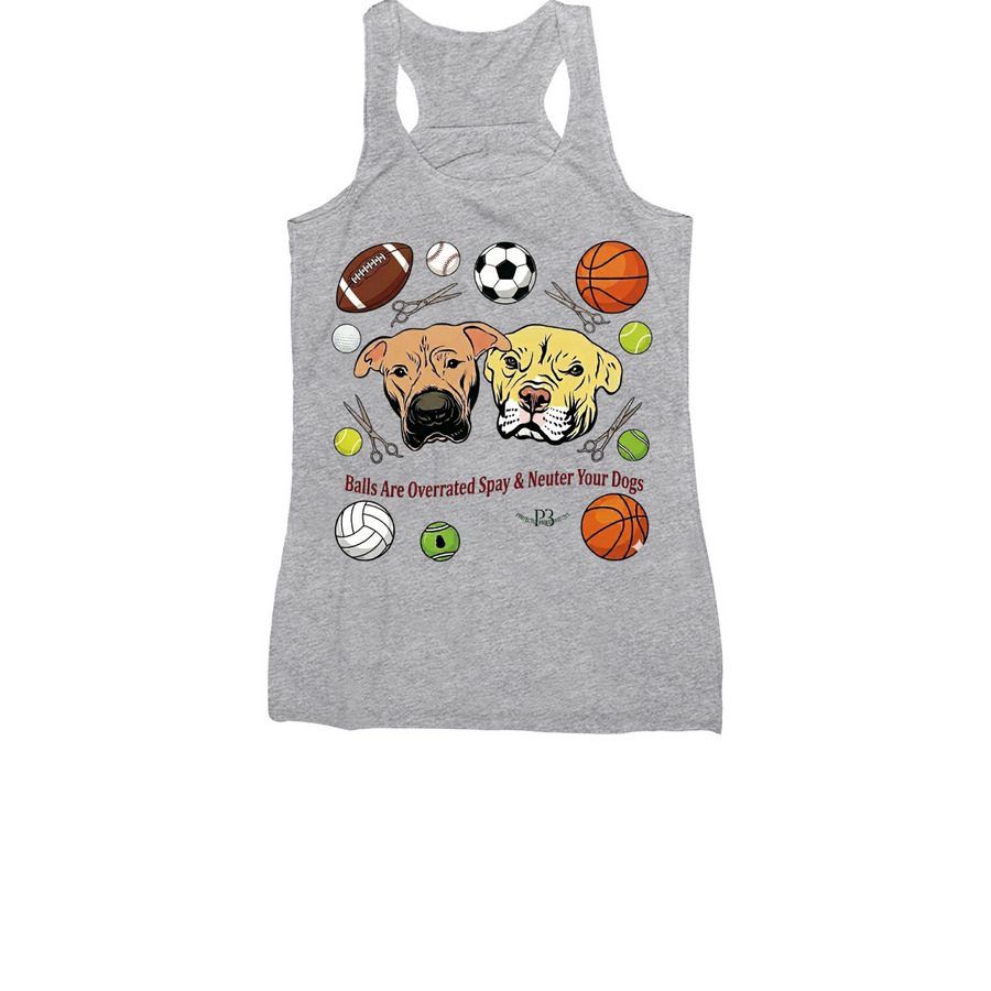 Balls Are Overrated&nbsp;, a Athletic Heather Women's Racerback