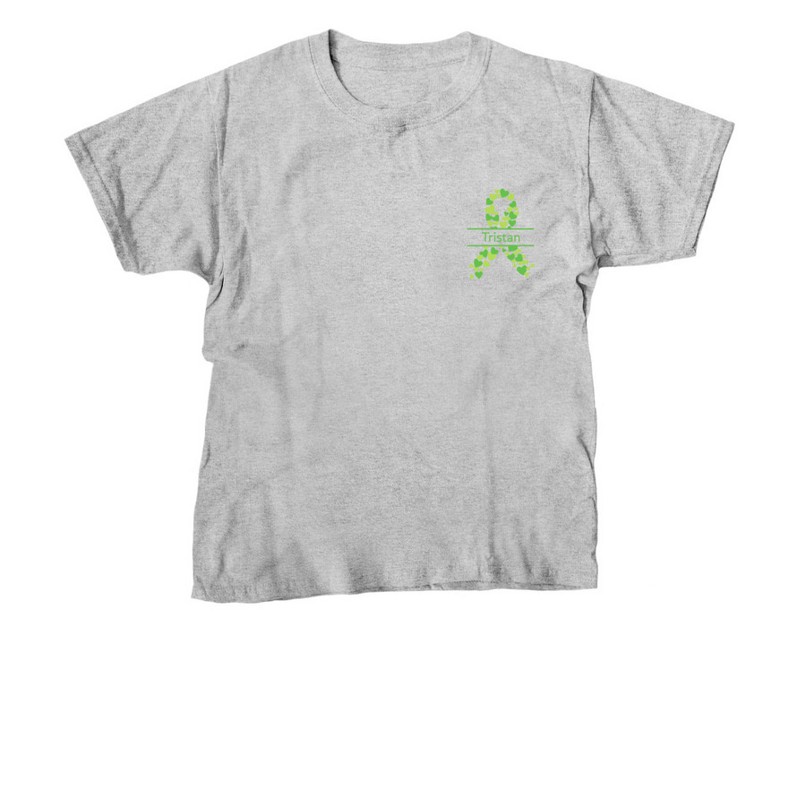Support Tristan, a Sport Grey Youth Unisex Tee