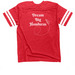 Joey's mission trip shirt fundraiser, a Vintage Red / White Football Jersey Tee (back-view)