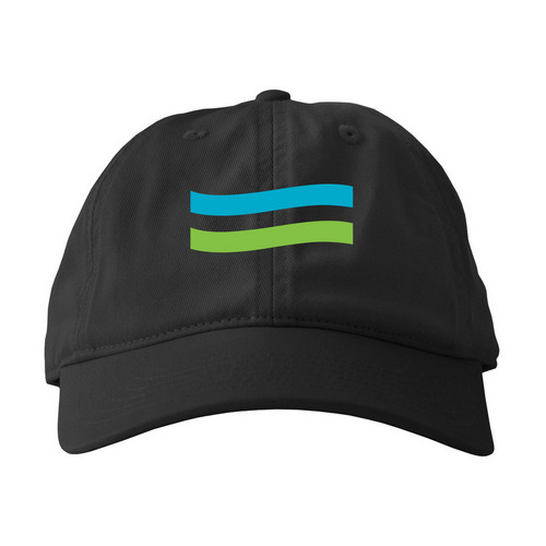 SSMN Swoosh Hats, a Black Printed Eco Baseball Cap