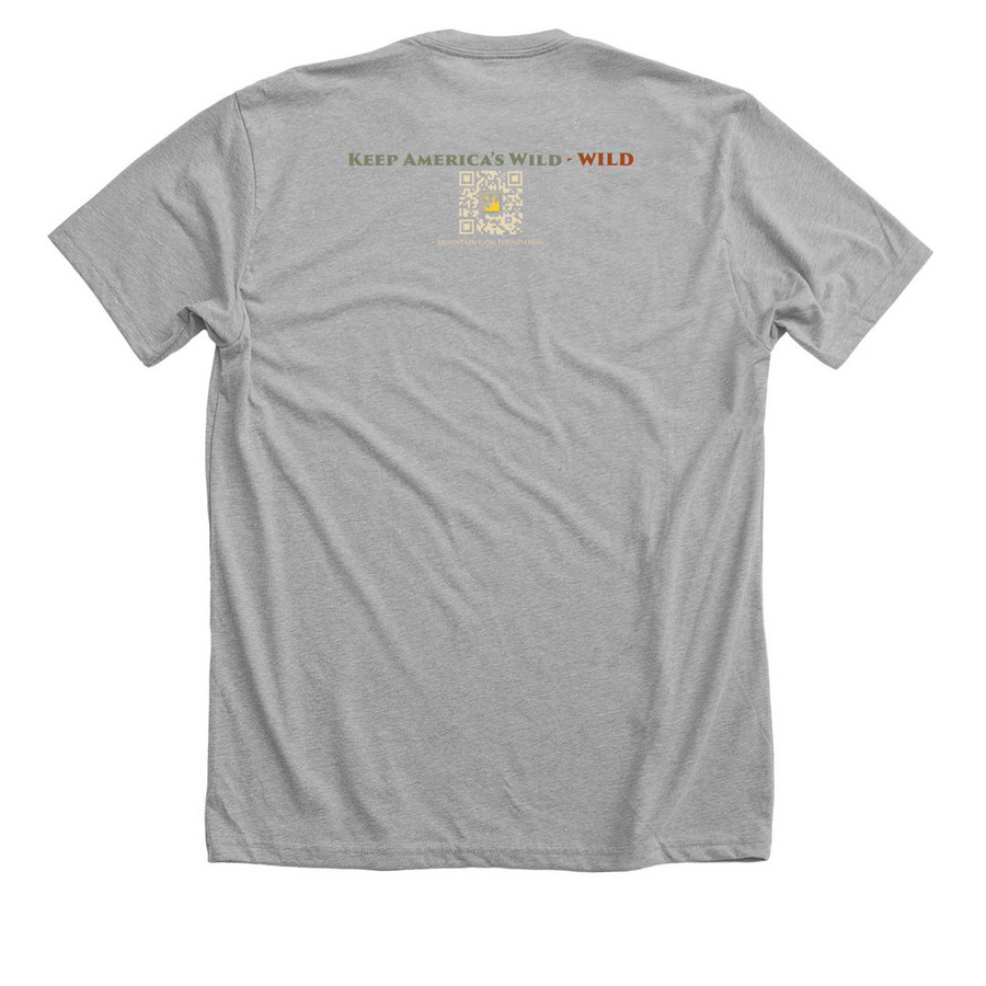 T-Shirt - Keep America?s Wild ? WILD&nbsp;, a Athletic Heather Premium Unisex Tee (back-view)